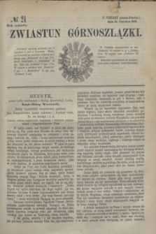 Zwiastun Górnoszlązki. R.4, № 24 (15 czerwca 1871) + dod.