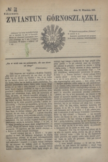 Zwiastun Górnoszlązki. R.4, № 38 (21 września 1871)