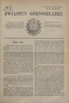 Zwiastun Górnoszlązki. R.4, № 47 (23 listopada 1871)