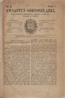 Zwiastun Górnoszlązki : pismo poświęcone wiadomościom religijnym i politycznym. R.5, № 38 (19 września 1872)