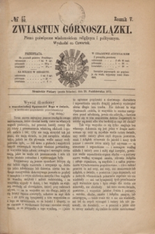 Zwiastun Górnoszlązki : pismo poświęcone wiadomościom religijnym i politycznym. R.5, № 43 (24 października 1872)