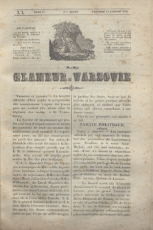 Le Glaneur de Varsovie. T.1, N. 9 (12 janvier 1842)