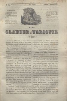 Le Glaneur de Varsovie. T.1, N. 29 (5 fevrier 1842)