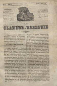 Le Glaneur de Varsovie. T.1, N. 55 (8 mars 1842)
