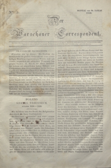 Der Warschauer Correspondent. 1834, Nro 5 (20 Januar) + dod.