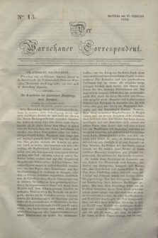 Der Warschauer Correspondent. 1834, Nro 13 (17 Februar)