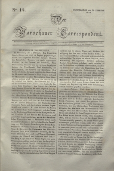 Der Warschauer Correspondent. 1834, Nro 14 (20 Februar)