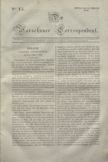 Der Warschauer Correspondent. 1834, Nro 15 (24 Februar)