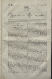 Der Warschauer Correspondent. 1834, Nro 28 (14 April) + dod.