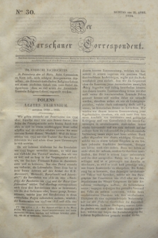 Der Warschauer Correspondent. 1834, Nro 30 (21 April) + dod.