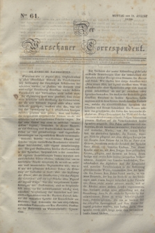 Der Warschauer Correspondent. 1834, Nro 61 (18 August)
