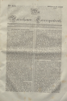 Der Warschauer Correspondent. 1834, Nro 63 (25 August)