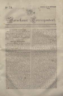 Der Warschauer Correspondent. 1834, Nro 71 (22 September)