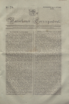 Der Warschauer Correspondent. 1834, Nro 74 (2 October)