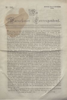 Der Warschauer Correspondent. 1834, Nro 96 (22 December)