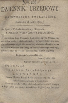 Dziennik Urzędowy Województwa Podlaskiego. 1824, Nro 266 (14 lutego)