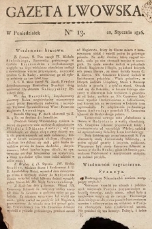 Gazeta Lwowska. 1816, nr 13