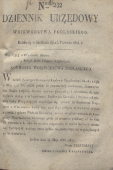 Dziennik Urzędowy Województwa Podlaskiego. 1824, Nro 282 (5 czerwca) + dod.