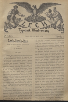 Lech : tygodnik ilustrowany. R.1, nr 13 (30 marca 1878)