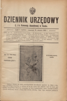 Dziennik Urzędowy C. i k. Komendy Obwodowej w Busku. 1915, cz. 2 (18 sierpnia)