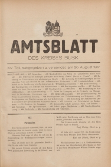 Amtsblatt des Kreises Busk. 1917, Teil 15 (20 August)