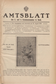 Amtsblatt des k. u. k. Kreiskommandos in Busk. 1915, Teil 2 (18 August)