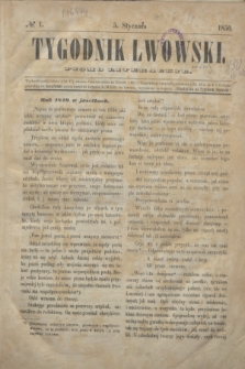 Tygodnik Lwowski : pismo literackie. 1850, № 1 (5 stycznia)