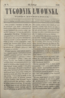 Tygodnik Lwowski : pismo literackie. 1850, № 8 (23 lutego)