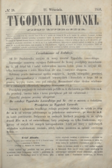 Tygodnik Lwowski : pismo literackie. 1850, № 38 (21 września)
