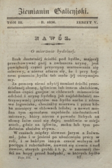 Ziemianin Galicyjski : pismo poświęcone gospodarstwu krajowemu. T.3, z. 5 (1836)