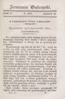 Ziemianin Galicyjski : pismo poświęcone gospodarstwu krajowemu. T.4, z. 3 (1837)