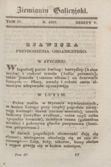 Ziemianin Galicyjski : pismo poświęcone gospodarstwu krajowemu. T.4, z. 5 (1837)