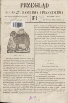 Przegląd Rolniczy, Handlowy i Przemysłowy : pismo bezpłatne, wychodzące dwa razy na tydzień przy Dzienniku Warszawskim. 1855, nr 1 (3 stycznia)