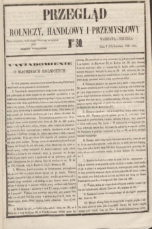 Przegląd Rolniczy, Handlowy i Przemysłowy : pismo bezpłatne, wychodzące dwa razy na tydzień przy Dzienniku Warszawskim. 1855, nr 30 (15 kwietnia)