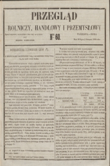 Przegląd Rolniczy, Handlowy i Przemysłowy : pismo bezpłatne, wychodzące dwa razy na tydzień przy Dzienniku Warszawskim. 1855, nr 60 (1 sierpnia)