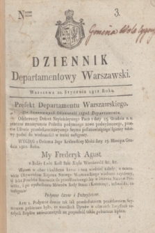 Dziennik Departamentowy Warszawski. 1812, nr 3 (20 stycznia)