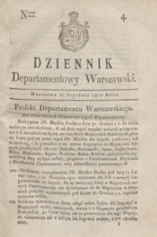 Dziennik Departamentowy Warszawski. 1812, nr 4 (27 stycznia)