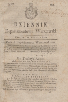 Dziennik Departamentowy Warszawski. 1812, nr 20 (18 maja)