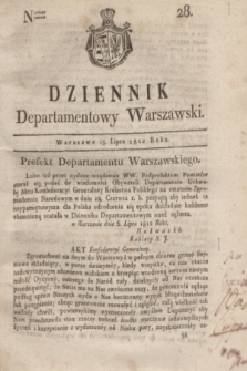 Dziennik Departamentowy Warszawski. 1812, nr 28 (13 lipca) + dod.