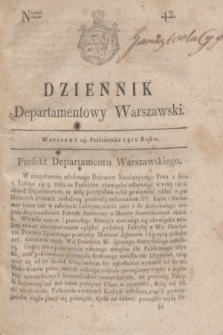 Dziennik Departamentowy Warszawski. 1812, nr 42 (19 października)