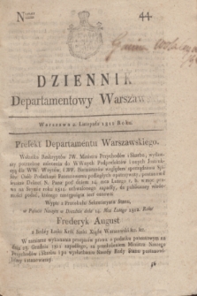 Dziennik Departamentowy Warszawski. 1812, nr 44 (2 listopada)