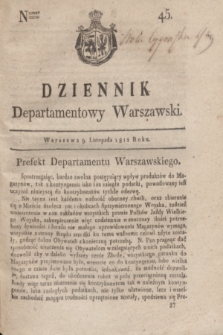 Dziennik Departamentowy Warszawski. 1812, nr 45 (9 listopada)