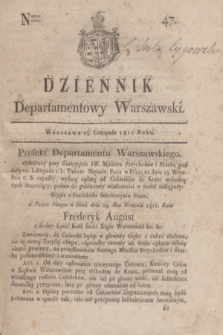Dziennik Departamentowy Warszawski. 1812, nr 47 (23 listopada)