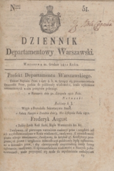 Dziennik Departamentowy Warszawski. 1812, nr 51 (21 grudnia)
