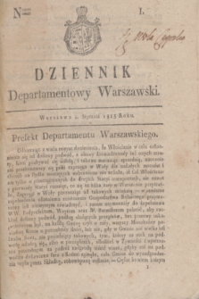 Dziennik Departamentowy Warszawski. 1813, nr 1 (4 stycznia)