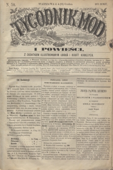 Tygodnik Mód i Powieści : z dodatkiem illustrowanym ubrań i robót kobiecych. 1871, N. 50 (16 grudnia) + dod.