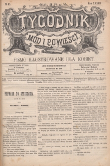 Tygodnik Mód i Powieści : pismo illustrowane dla kobiet. R.33, № 45 (7 listopada 1891) + dod.