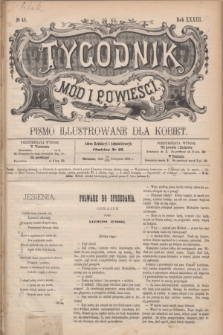 Tygodnik Mód i Powieści : pismo illustrowane dla kobiet. R.33, № 48 (28 listopada 1891)