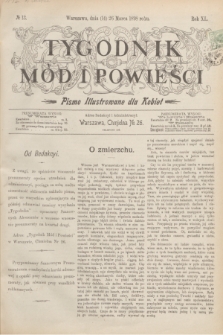 Tygodnik Mód i Powieści : pismo illustrowane dla kobiet. R.40, № 13 (26 marca 1898)