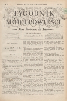 Tygodnik Mód i Powieści : pismo illustrowane dla kobiet. R.40, № 14 (2 kwietnia 1898)